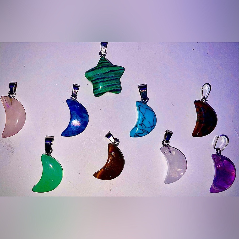 🌛⭐️MYSTERY/RANDOM Crystal Necklace (moons&star)🌠🌌